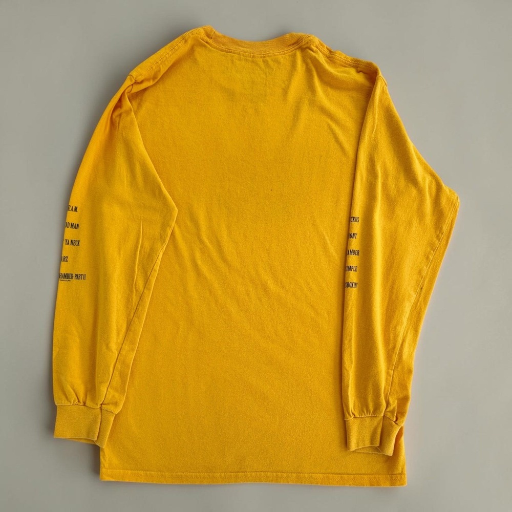 Wu-Tang Clan 36 Chambers Long Sleeve Shirt Small Gold Tracklist Graphic Tee - Picture 4 of 4